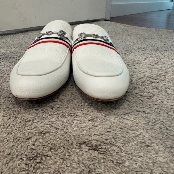 G/FORE White Leather Mule Loafers w/ Chain Detail Size 9 - Picture 8 of 14